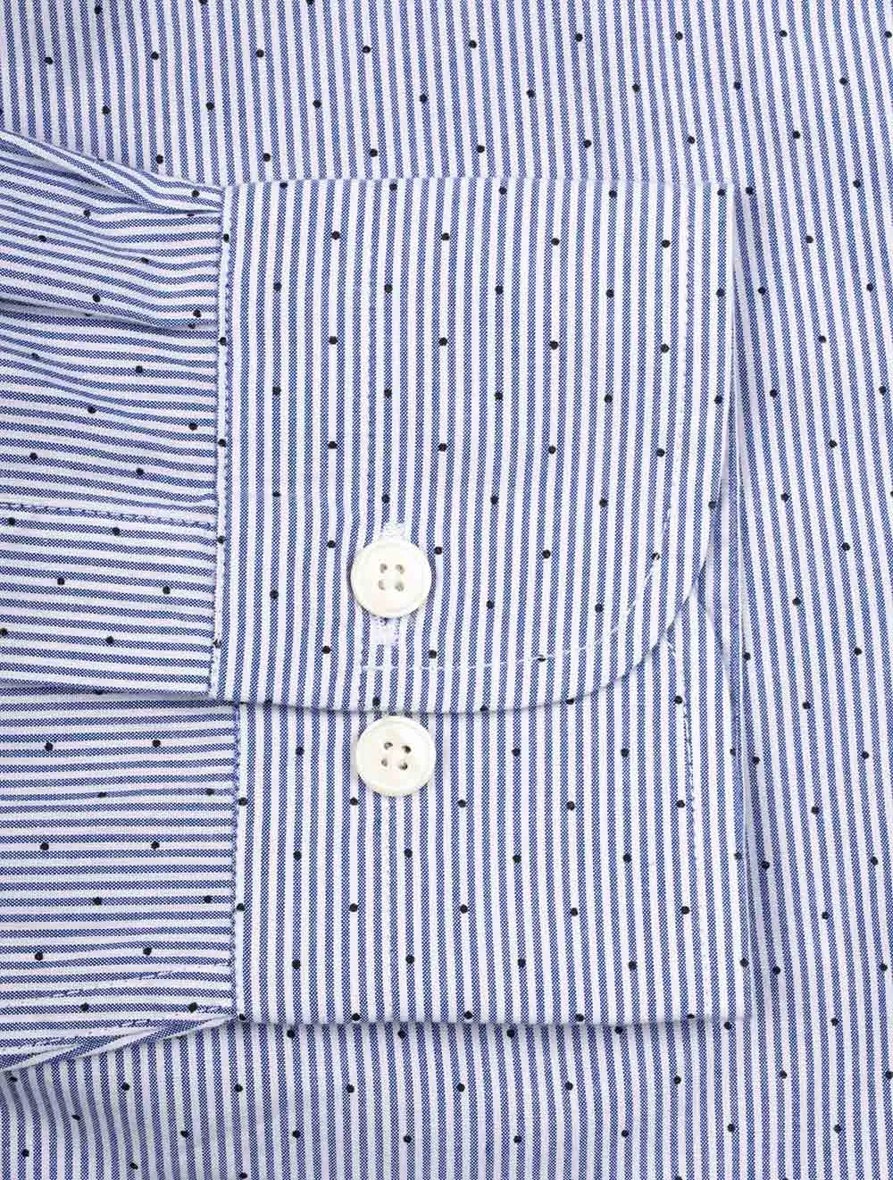 Regular Banker Dot Buttondown College Blue