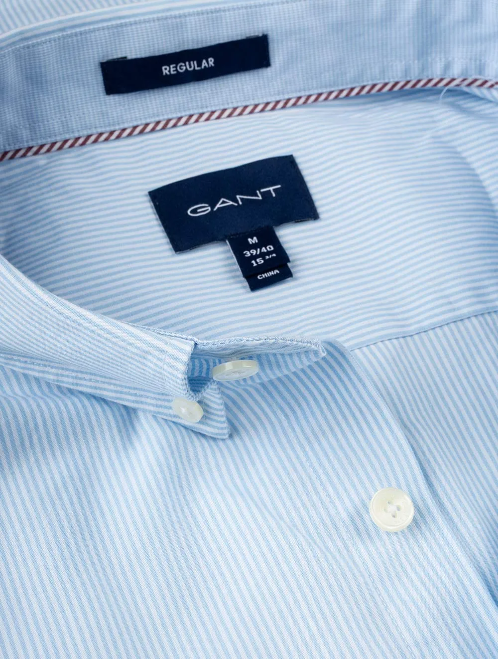 Regular Fit Banker Stripe Broadcloth Shirt Capri Blue