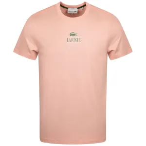 Regular Fit Cotton Jersey Branded T-Shirt Waterlily Pink - SS24