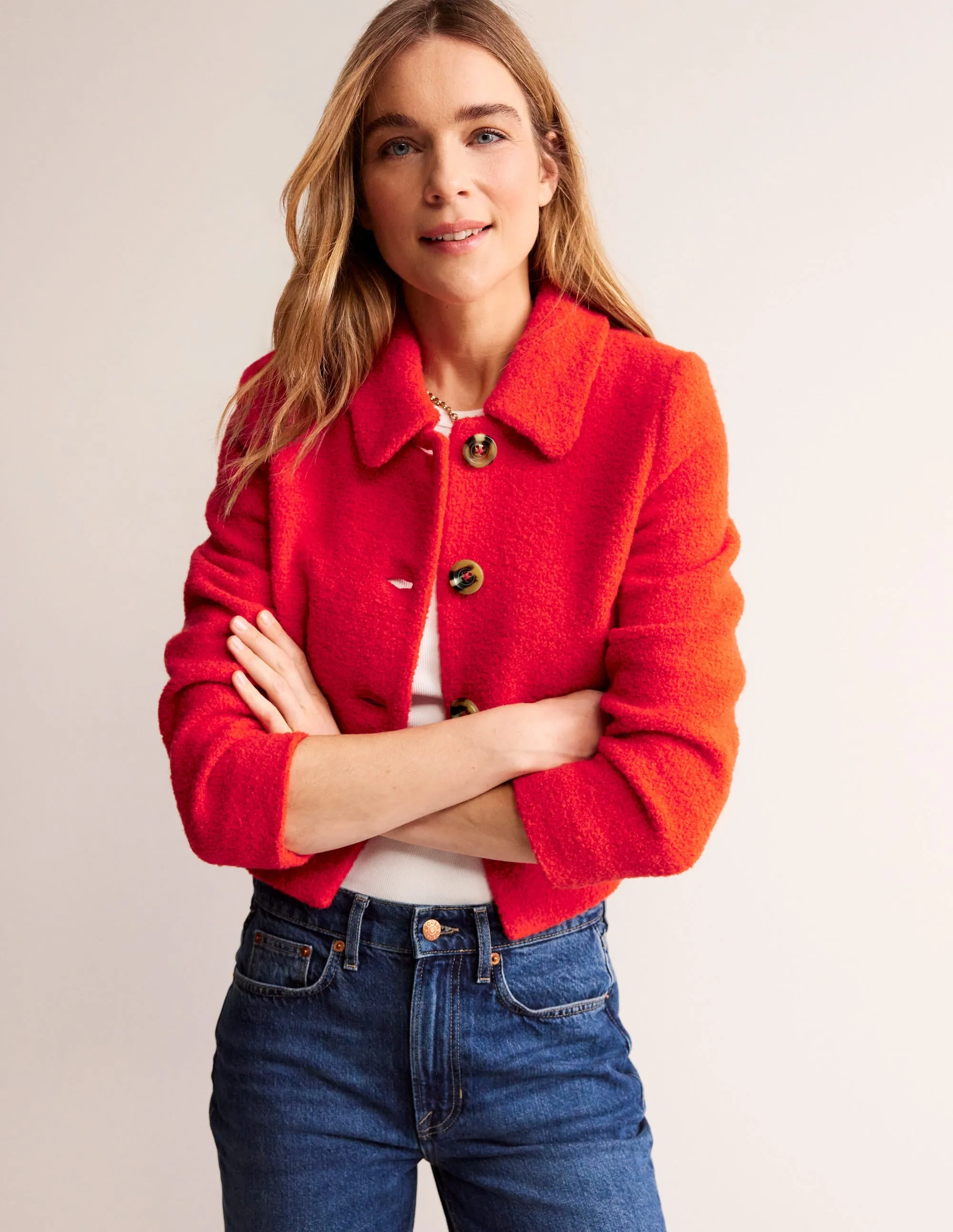 Rye Cropped Jacket-Fiesta