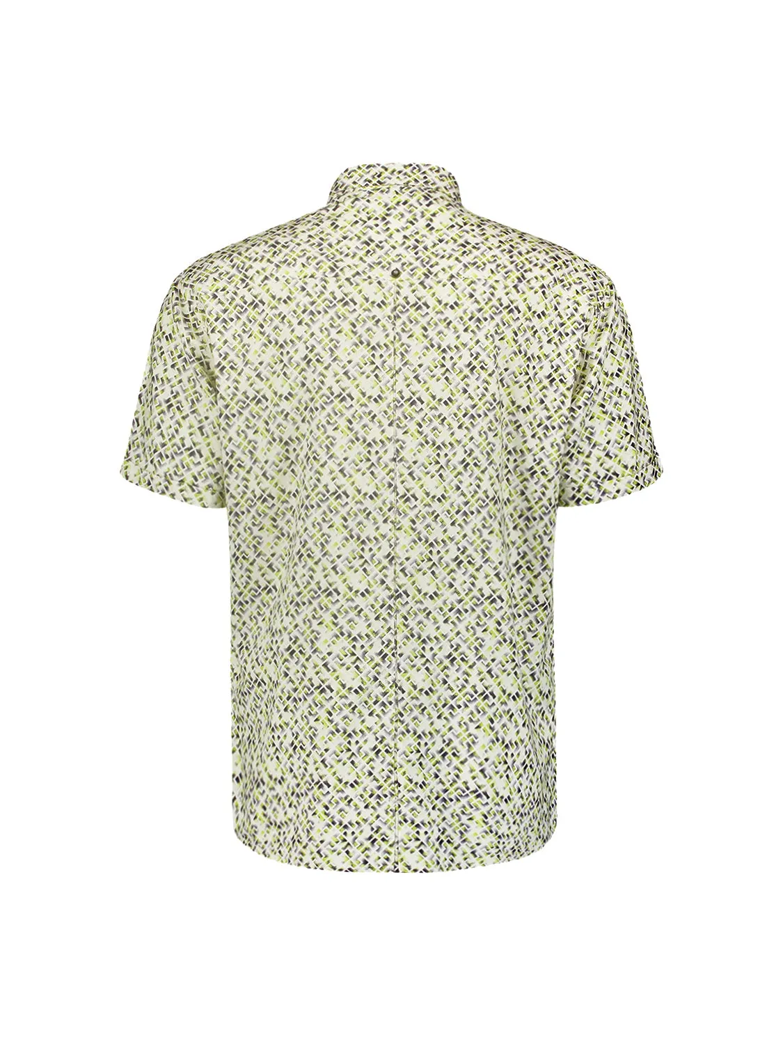 Short Sleeve Shirt with Graphic Pattern for Summery Looks | Lime