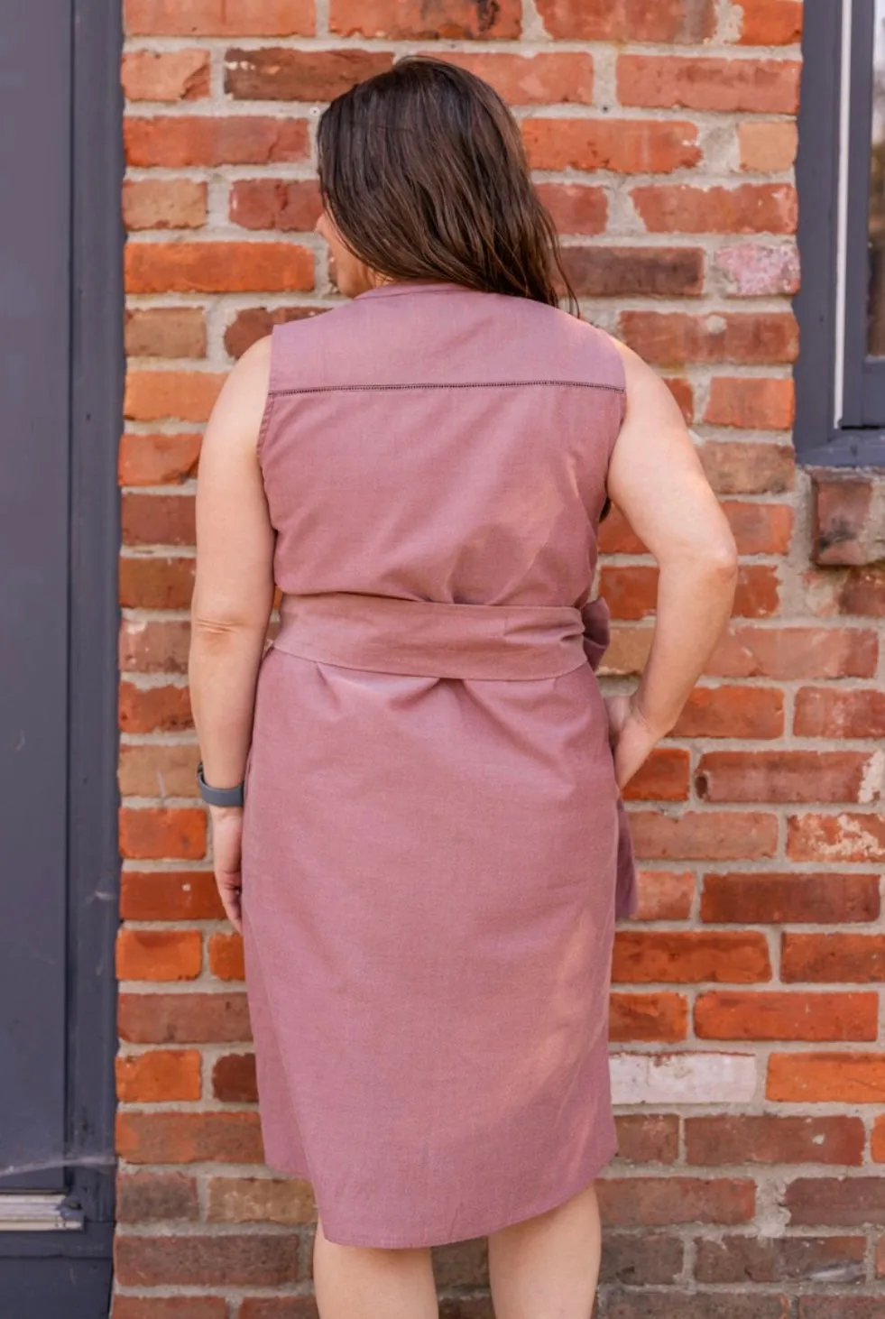 Sleeveless Shirt Dress