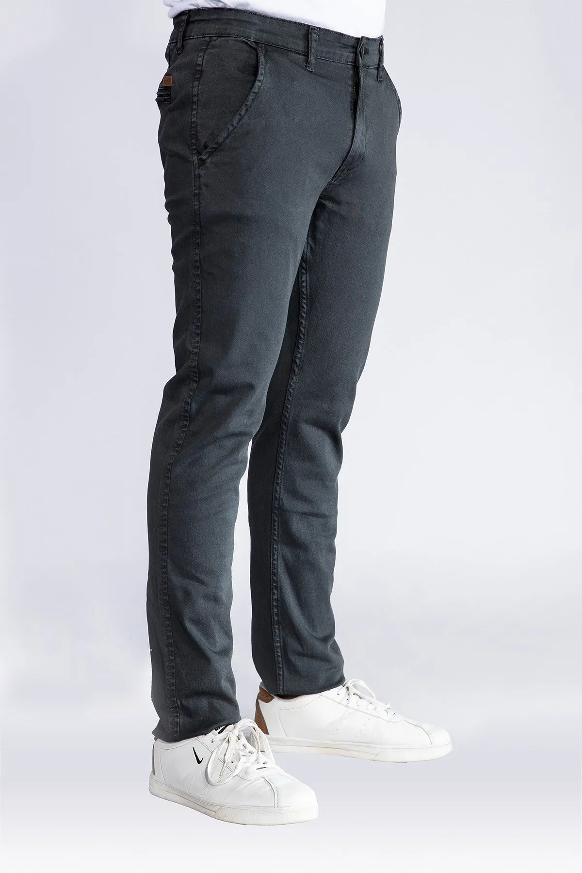 Slim Fit Vulcan Grey Chinos - W21 - MC0005R