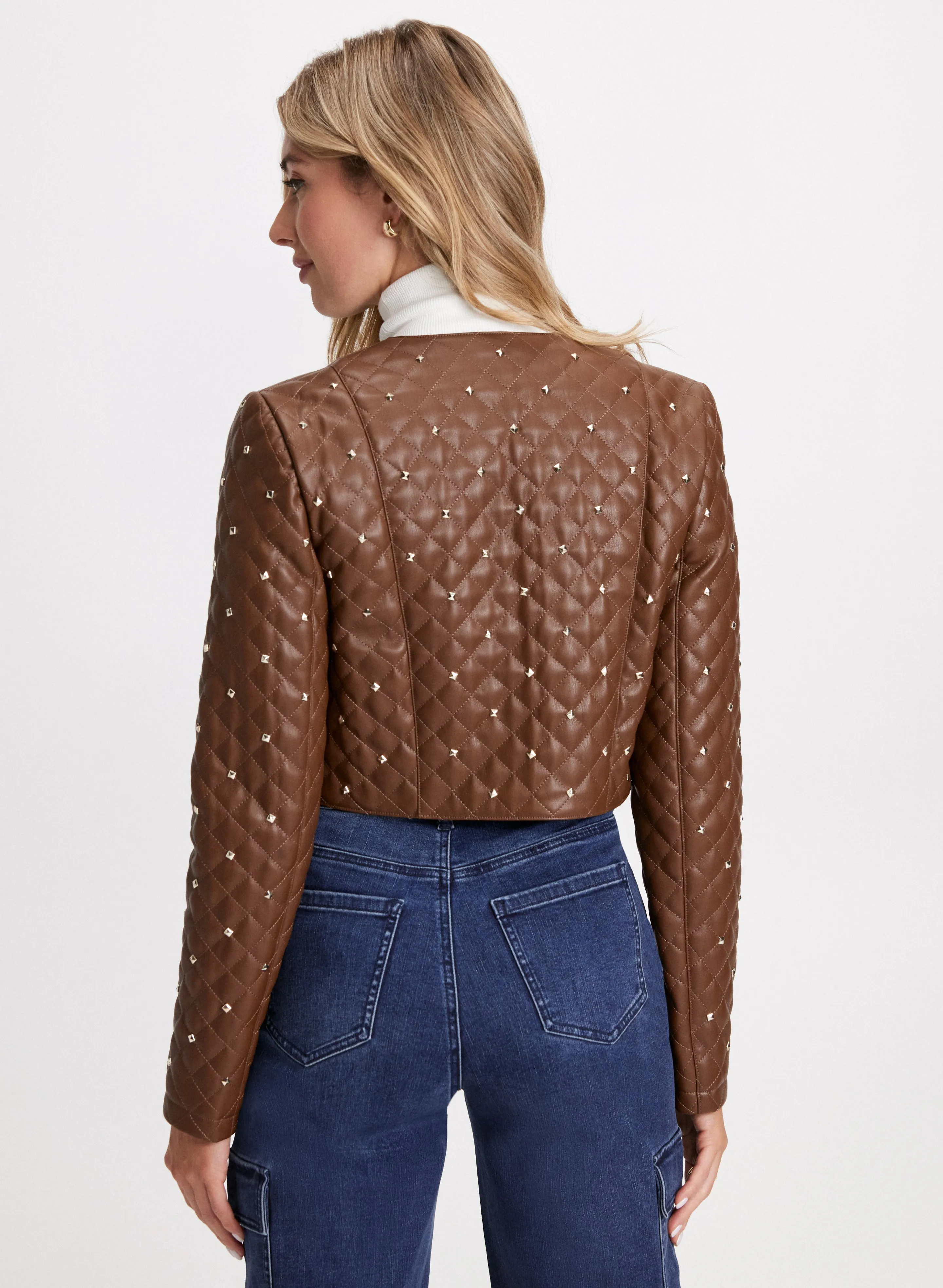 Studded Vegan Leather Jacket