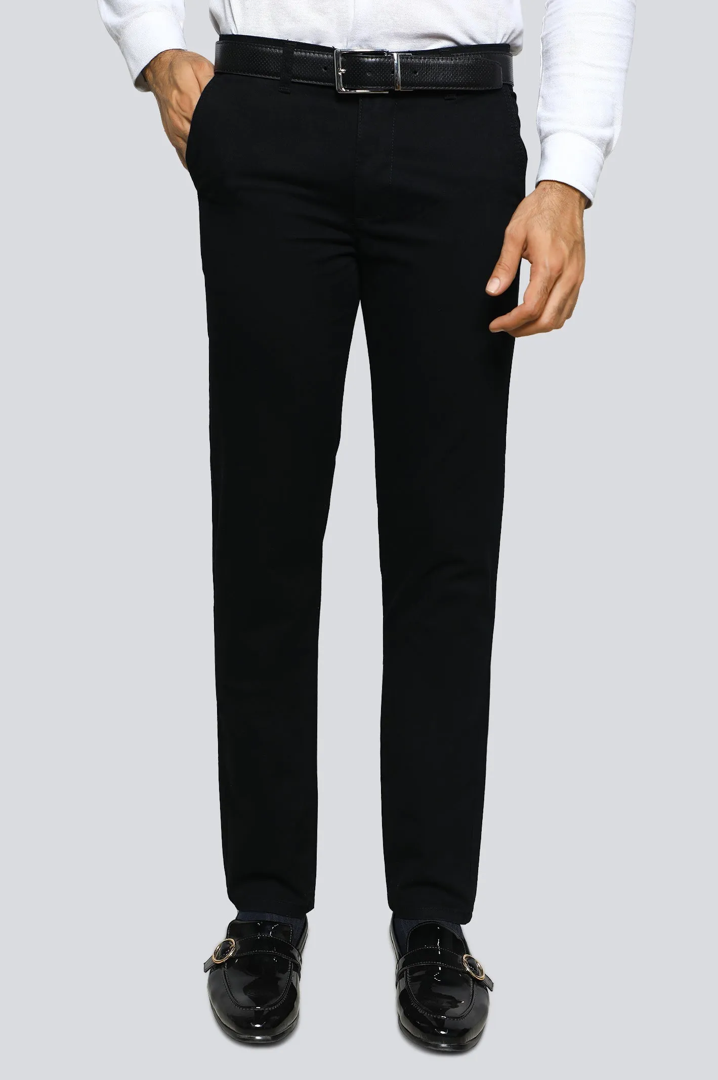 Tea Black Smart Fit Cotton Chino