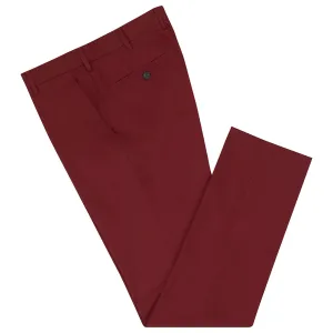 Terrance Wine Cotton Chino Trouser