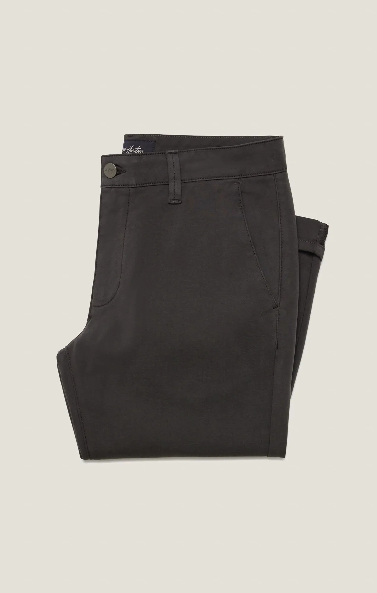 Verona Slim Leg Chino Pants in Dark Grey High Flyer