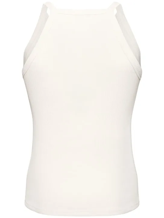 Wales Bonner   Organic cotton rib knit tank top 