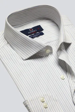 White Pinstripe Formal Autograph Shirt