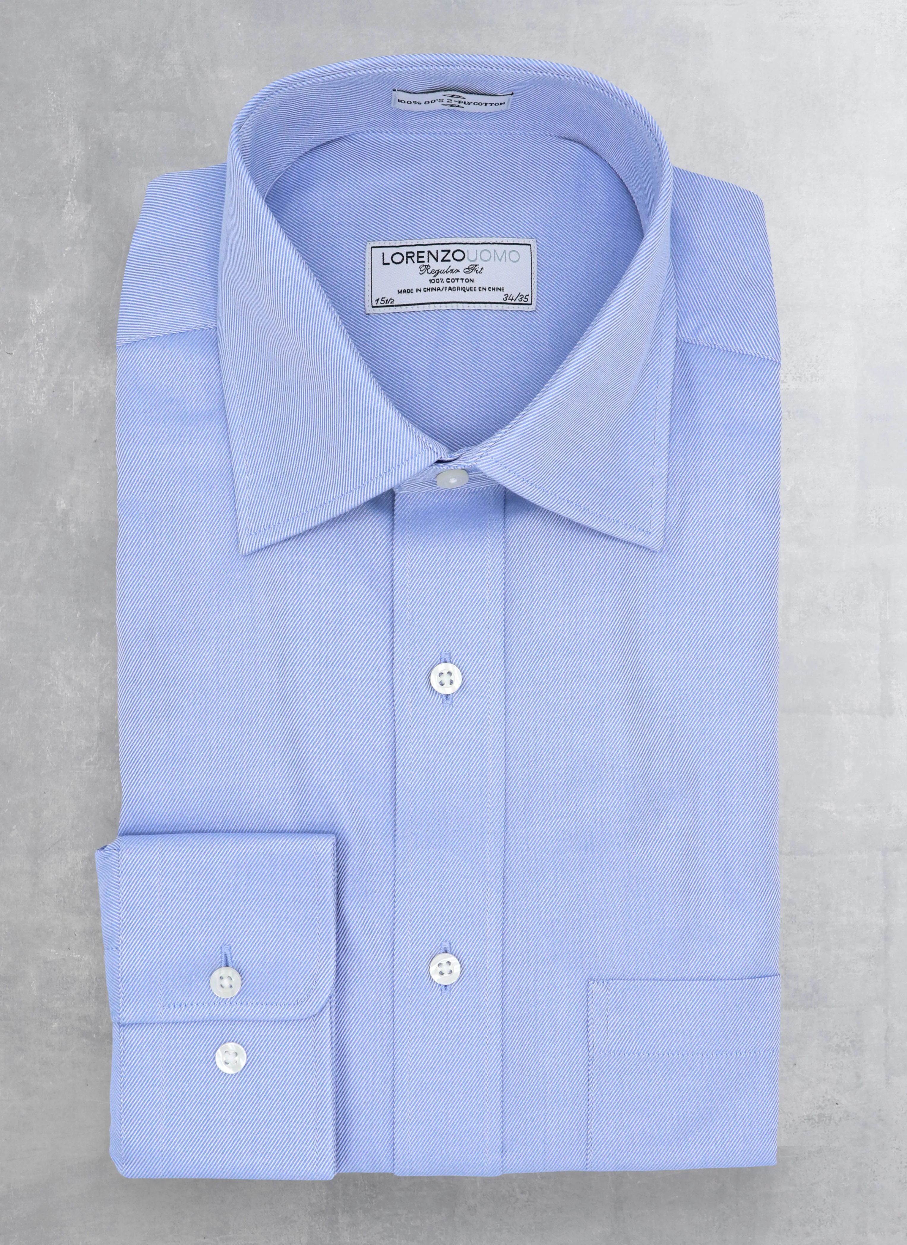 William Fullest Fit Shirt in Light Blue Twill