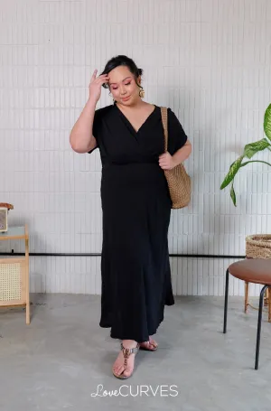 Wrap Maxi Dress - Black