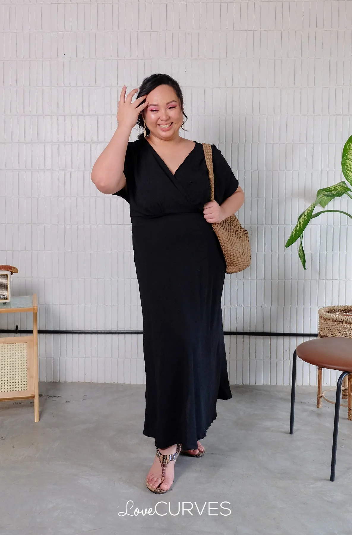 Wrap Maxi Dress - Black