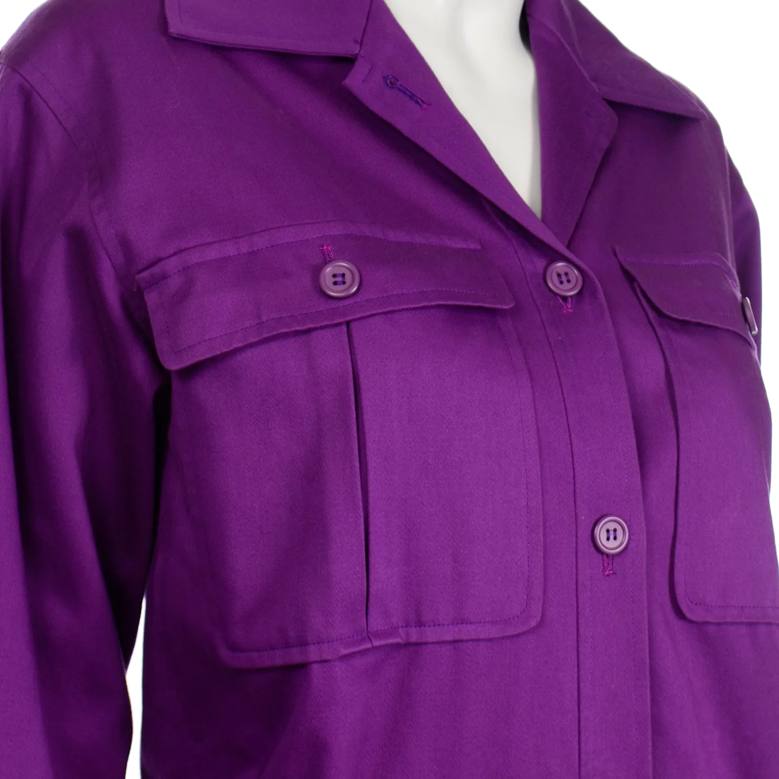 Yves Saint Laurent Vintage Purple Cropped Jacket