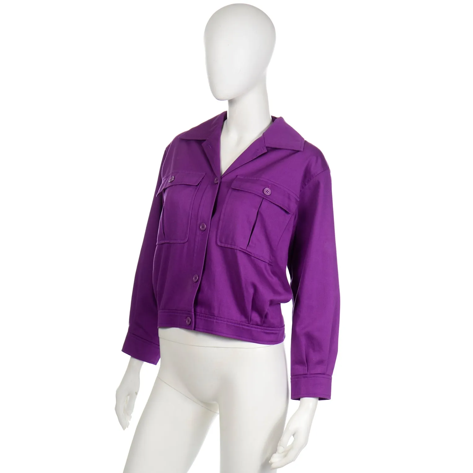 Yves Saint Laurent Vintage Purple Cropped Jacket