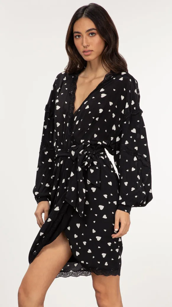 Zuffalo Lace Detail Wrap Dress